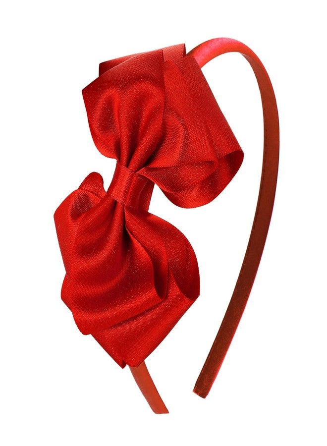 Zolyco Glitter Bows Headbands for Women Fashion Bowknot Headband Big Bow Sparkle Ribbon Hair Hoop Headband for Toddlers Girls Kids Party Decoration Cosplay Costume Headwear Makeup Handmade Hair Band - Image 1